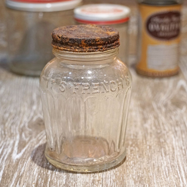 Antique 1915 French's Mustard Jar Made by Hazel Atlas Etsy