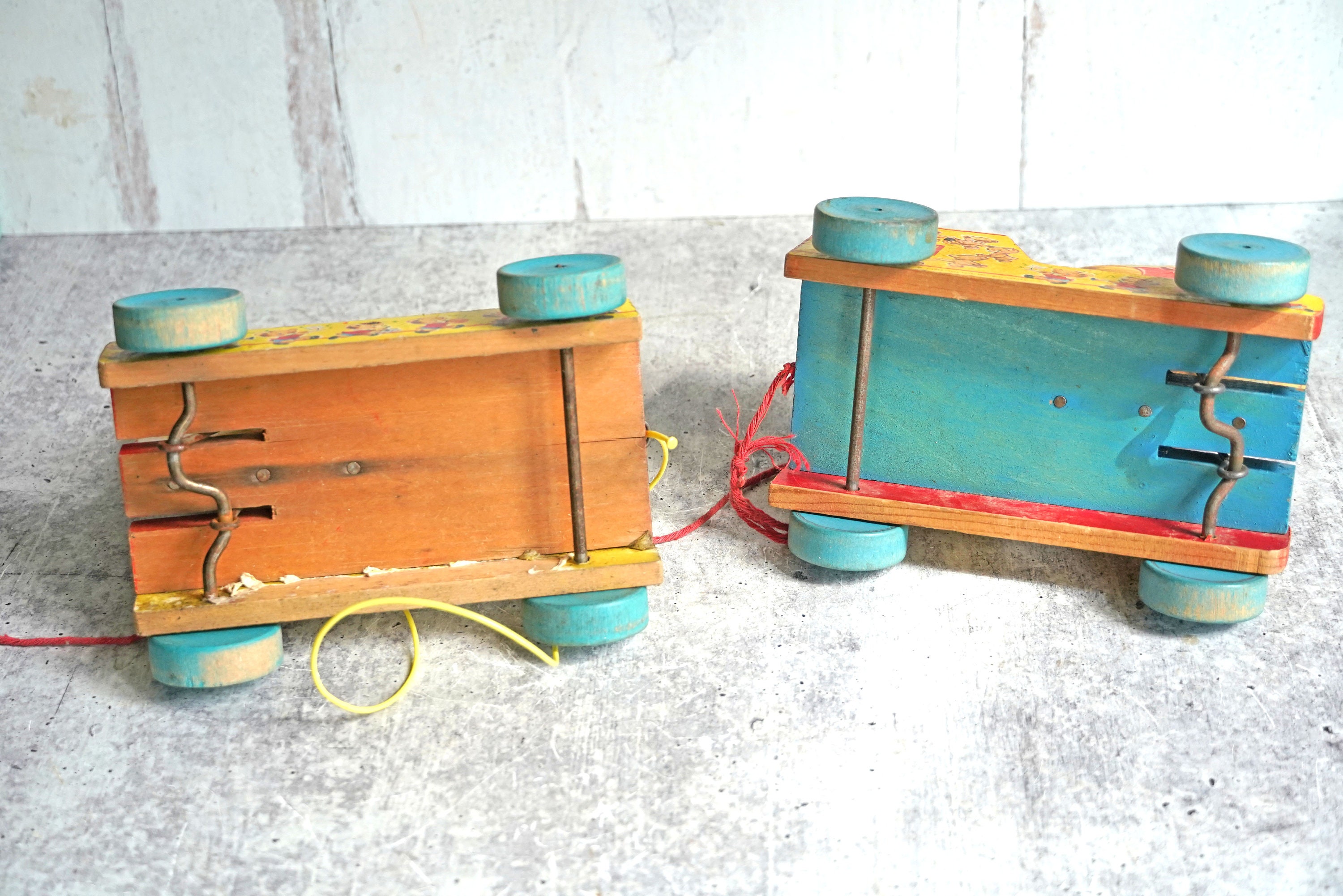 Vintage Fisher Price Tiny Teddy Zilo 1955 634 and 1962 635