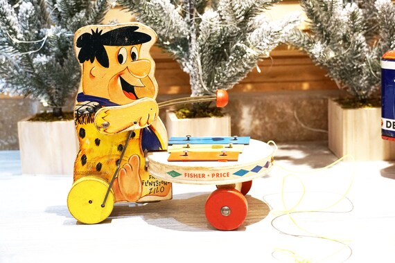 fisher price flintstone car