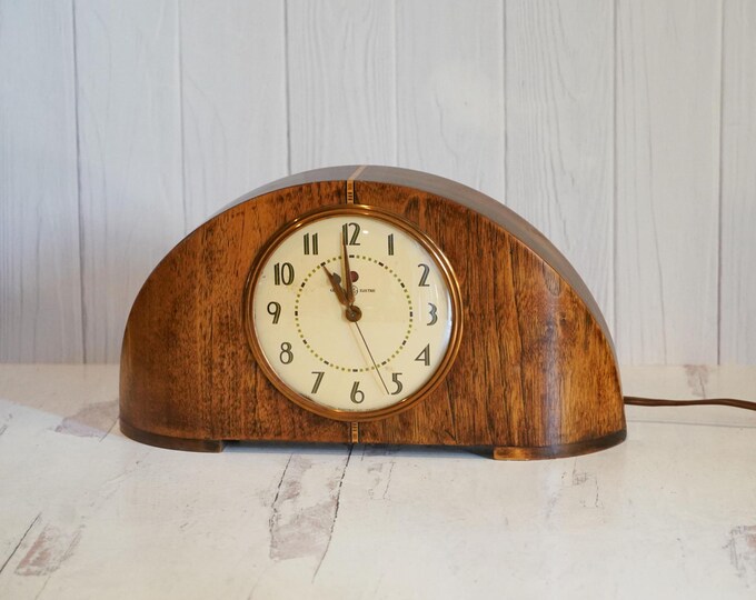 Vintage 1940s General Electric Art Deco Mantel Clock Model 4H08, PN 230 ...