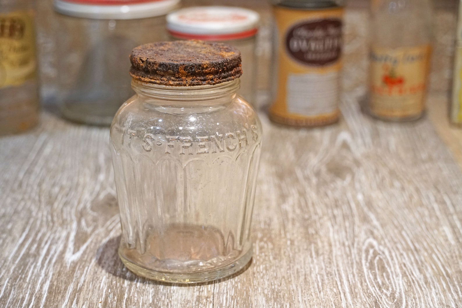 Antique 1915 French's Mustard Jar Made by Hazel Atlas Etsy