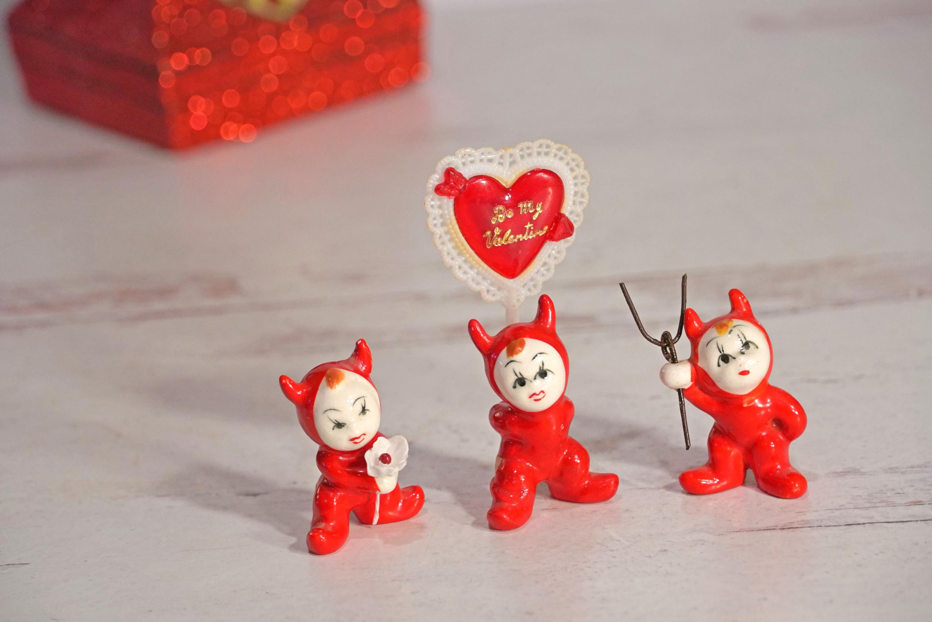 Vintage Porcelain Little Devil Figurines, 2