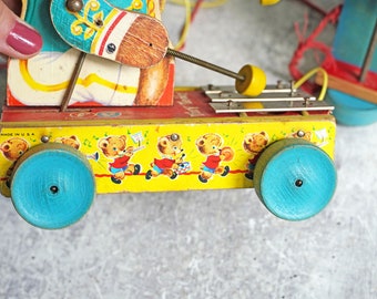 Vintage Fisher Price Tiny Teddy Zilo 1955 634 and 1962 635