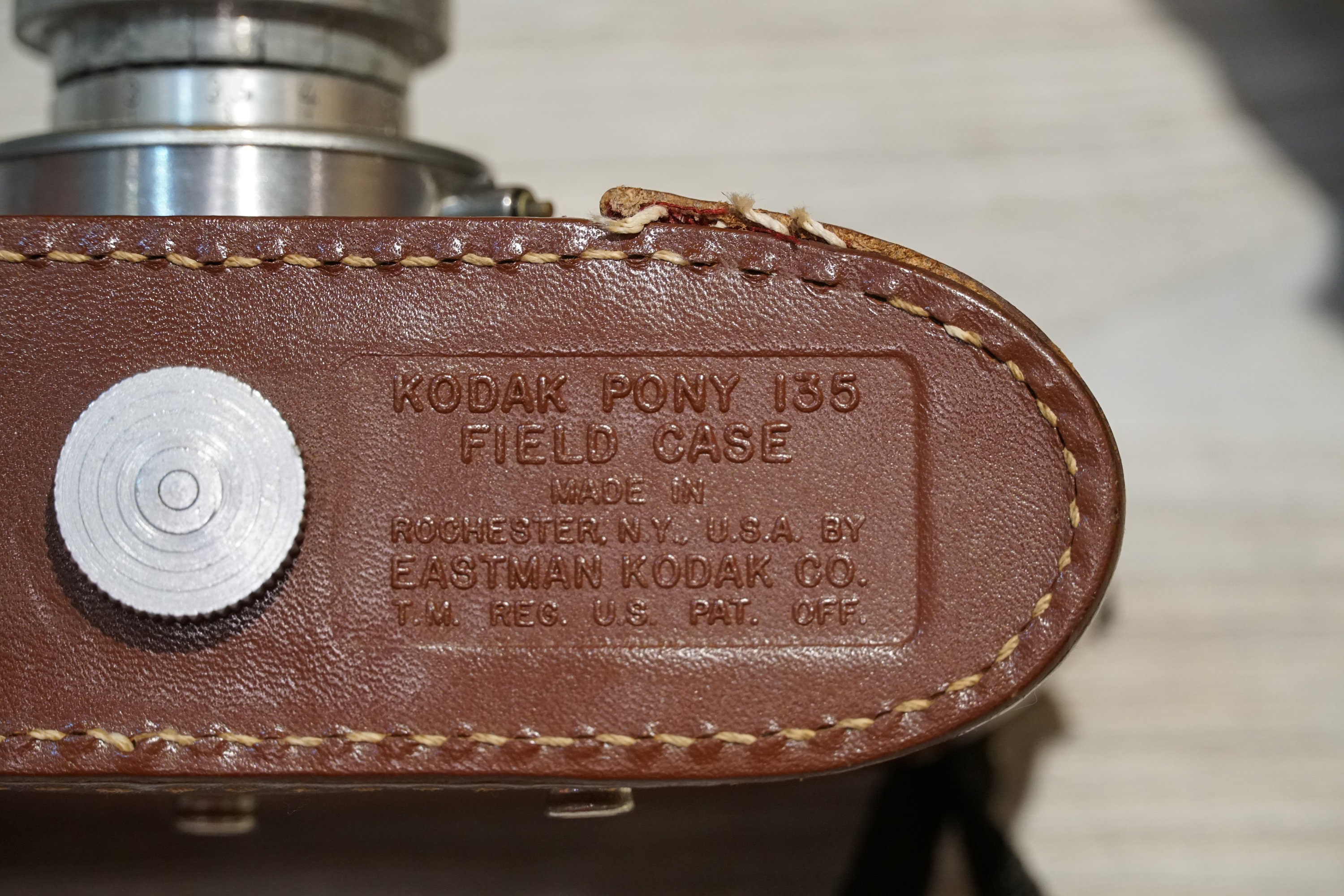 Vintage 1950 Kodak Pony 135 B Camera With Strap & Leather