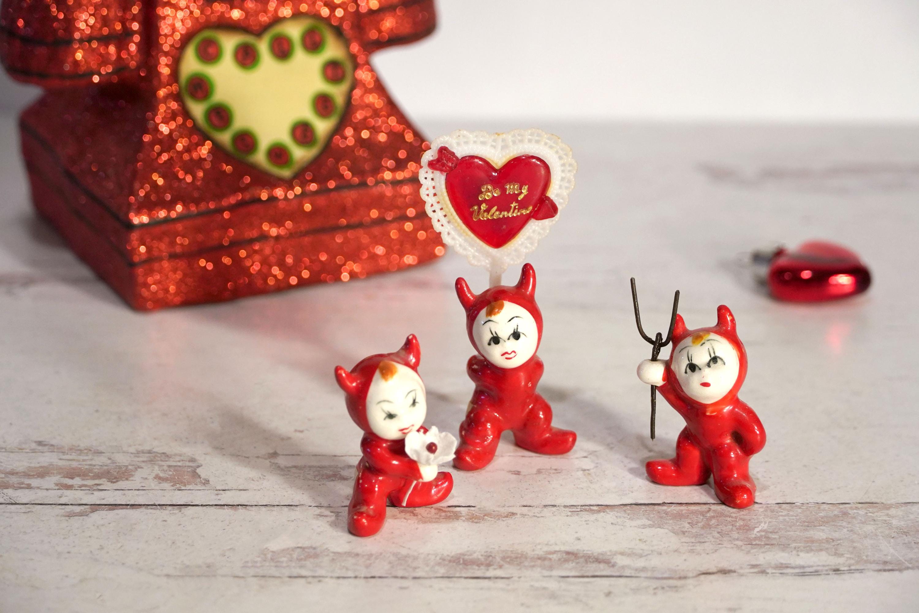 Vintage Porcelain Little Devil Figurines, 2