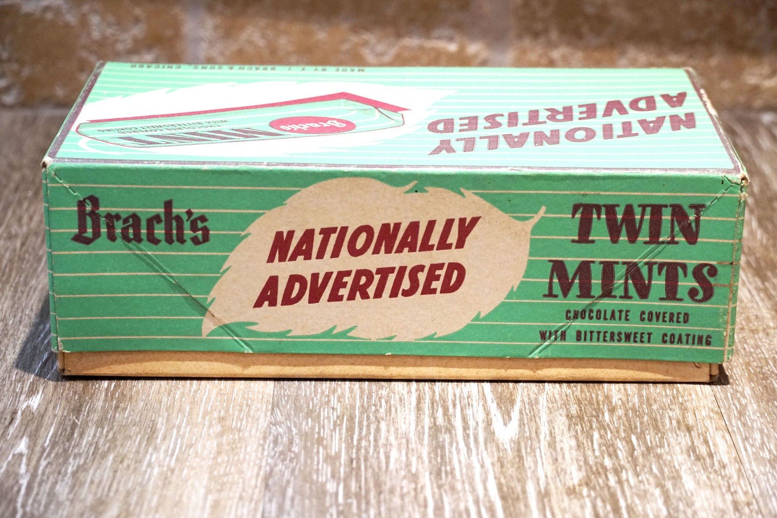 Vintage 1940s Brach's Twin Mints Candy Bar Box Empty Box Etsy