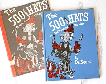 Vintage 1938 Hard Cover First Ed Seuss the 500 Hats of