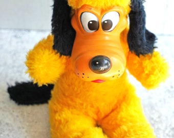 Vintage 1960s Walt Disney Pluto Stuffed Animal, 12