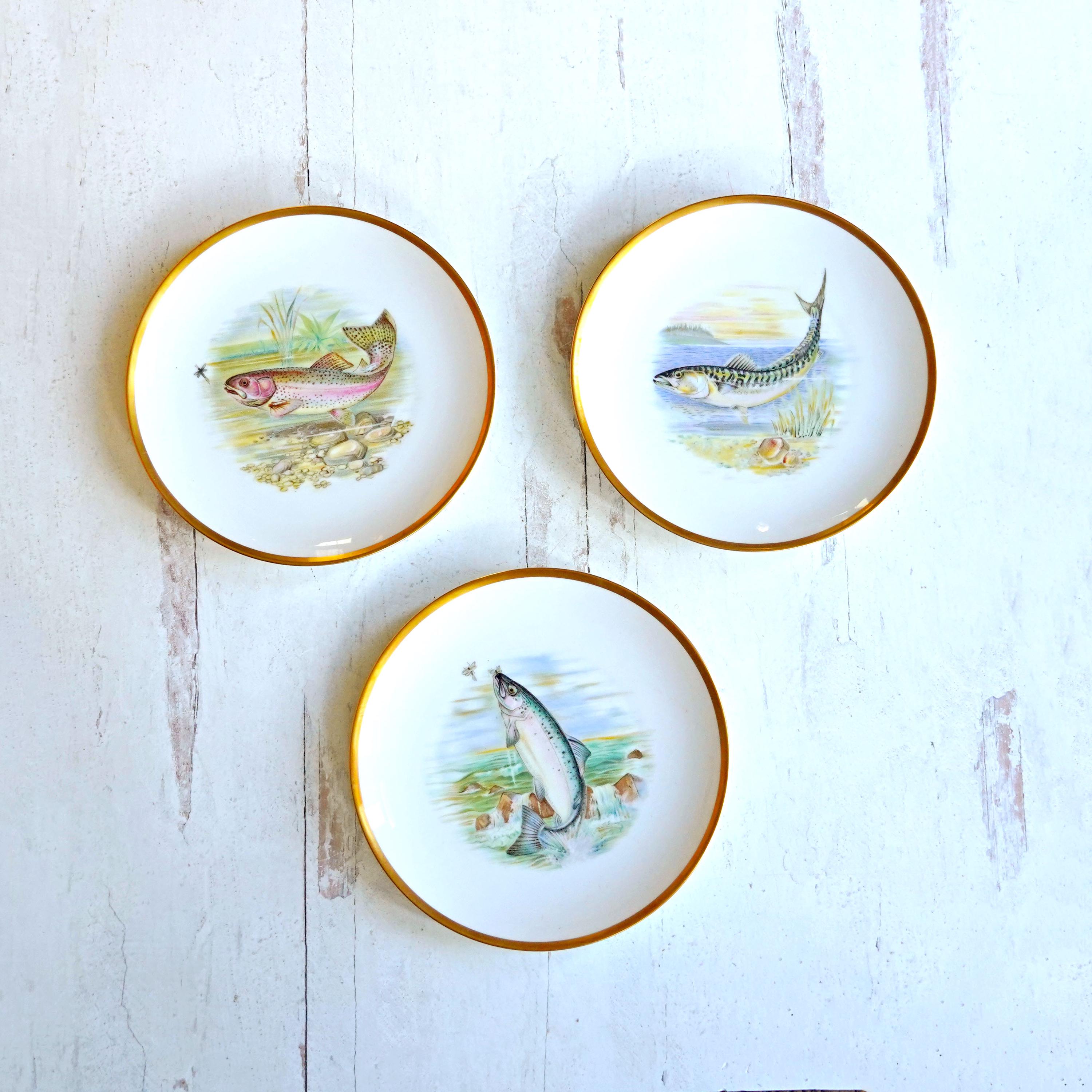 Vintage German Fish Plates - Etsy