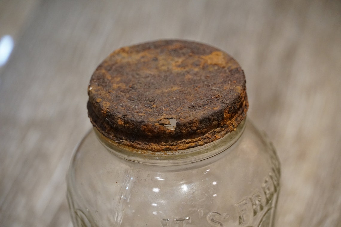 Antique 1915 French's Mustard Jar Made by Hazel Atlas Etsy