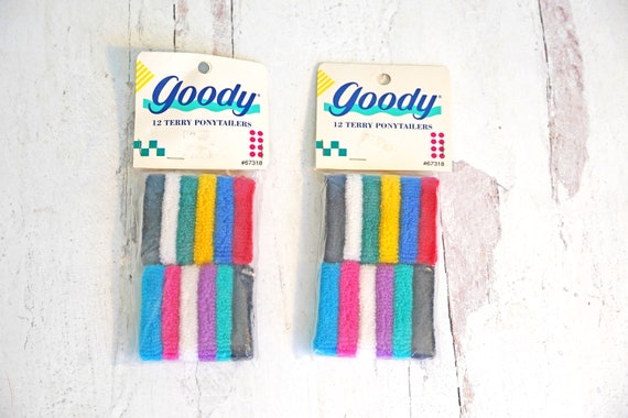 Vintage 1989 NOS Goody 12 Terry Ponytailers, 6731… - image 1