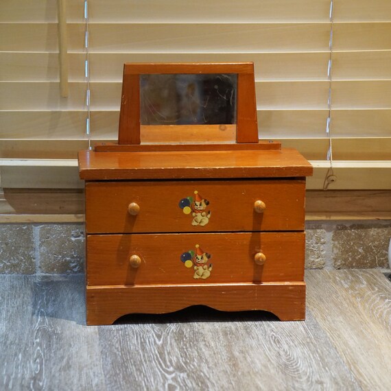 Vintage 1950s Handmade Pine Toy Dresser For Doll Clothes With Etsy