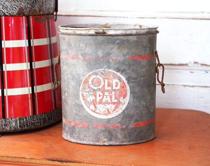 Vintage Old Pal Minnow Bucket Compact Size Oval Pull Out Etsy