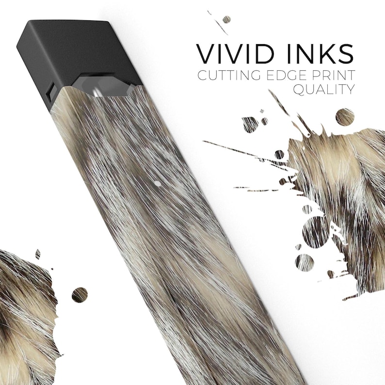 Furry Animal Premium Decal Protective Skin-Wrap Sticker compatible with the Juul Labs vaping device