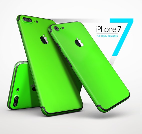 Solid Lime Green V2 Skin Kit for the iPhone X 8/8 Plus 7/7 Etsy
