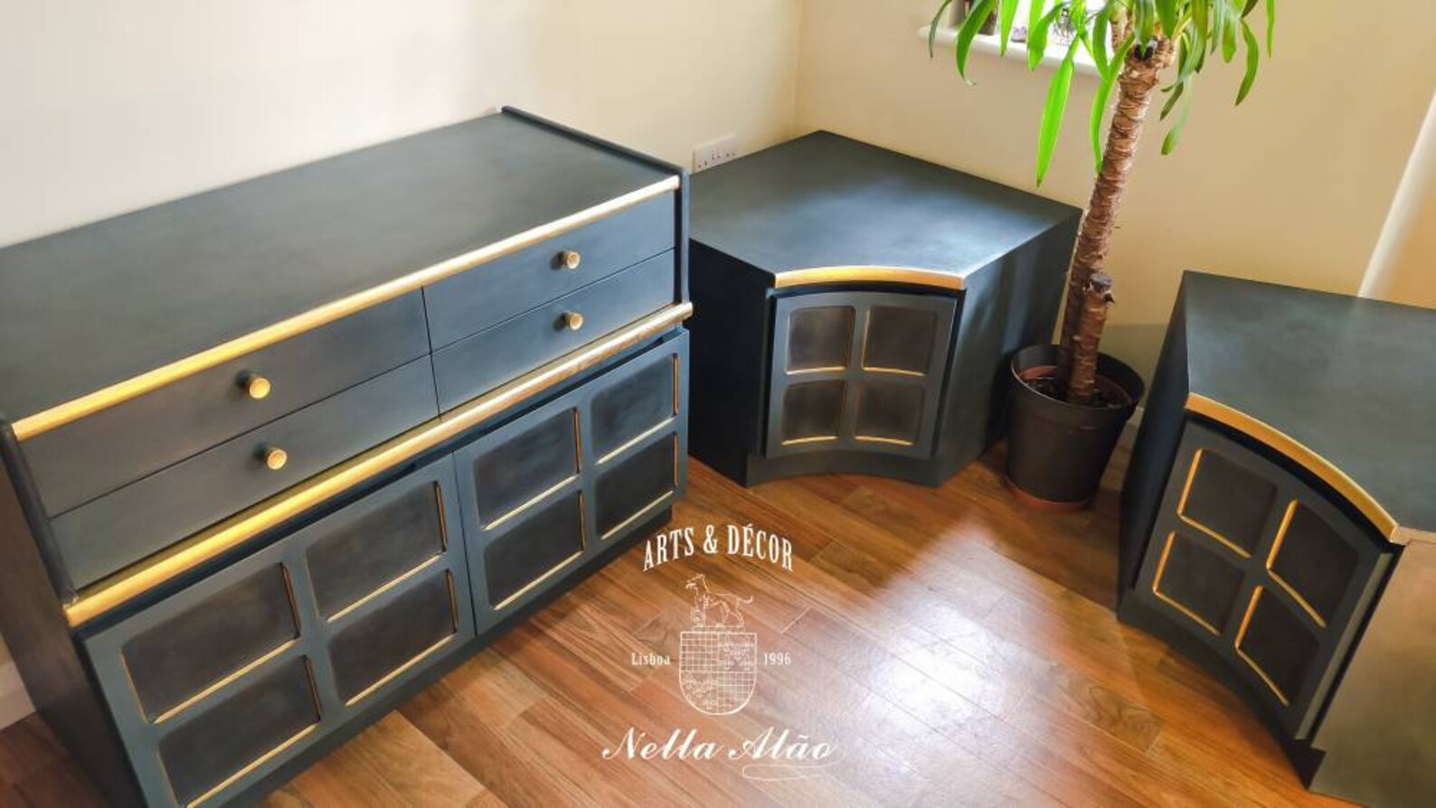 3 pcs Beautiful Nathan furniture restyled upcycled hand Etsy