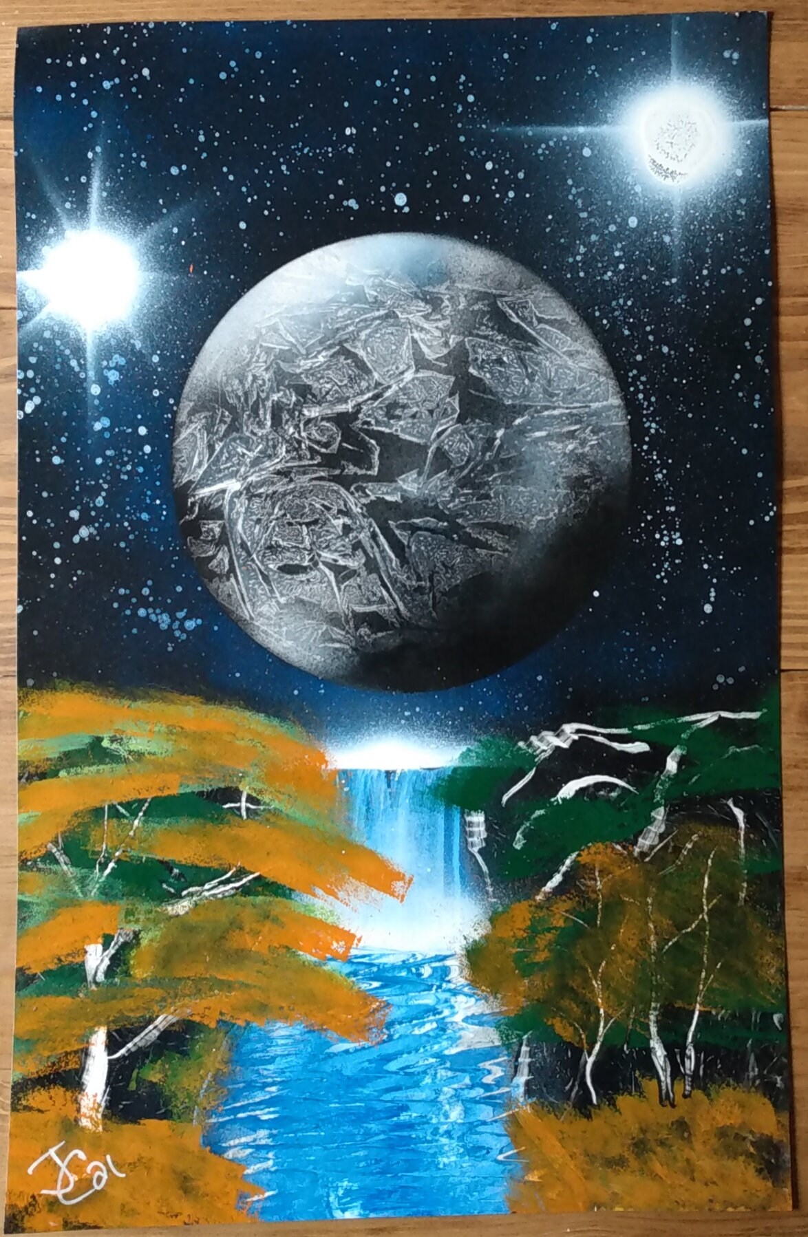 Outer Space Spray Paint Art