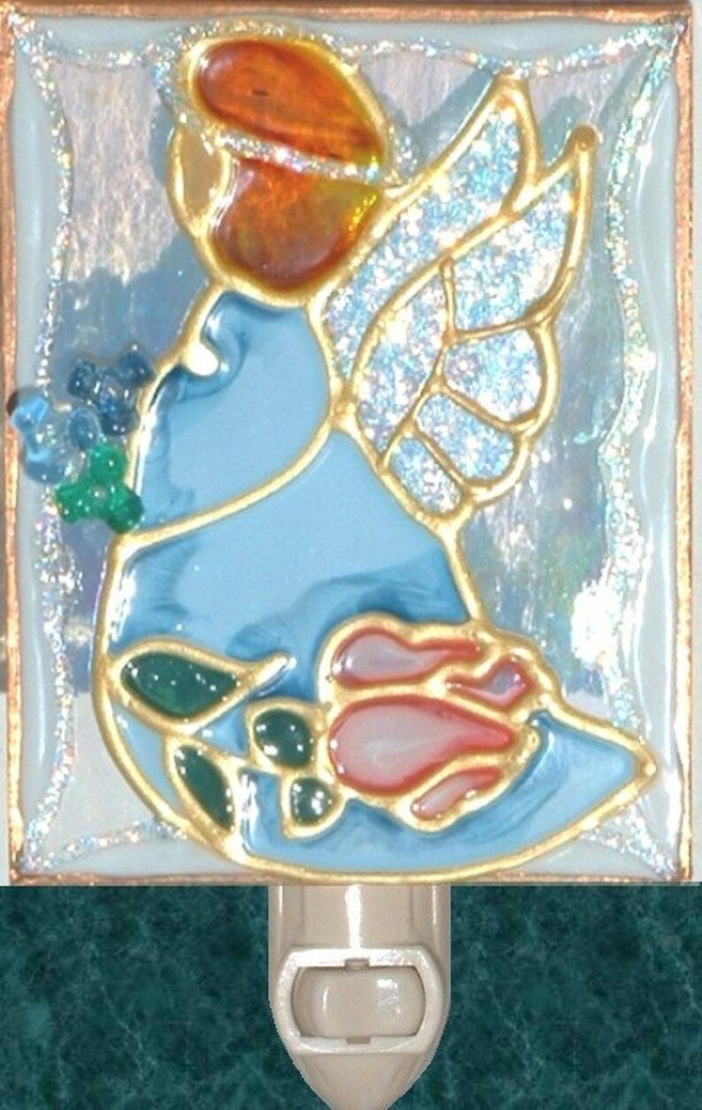 Pink Personalized Angel Night Light Plug in Wall. Girl or Boy Etsy UK