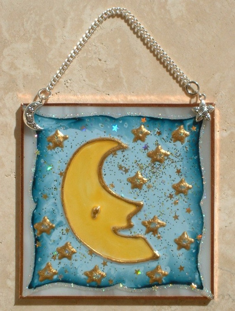 Personalized Moon Stars Night Light Plug in Wall. Crescent Etsy