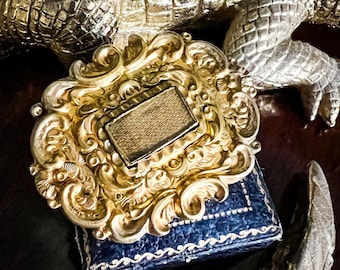 Elaborate Antique Georgian Mourning Brooch