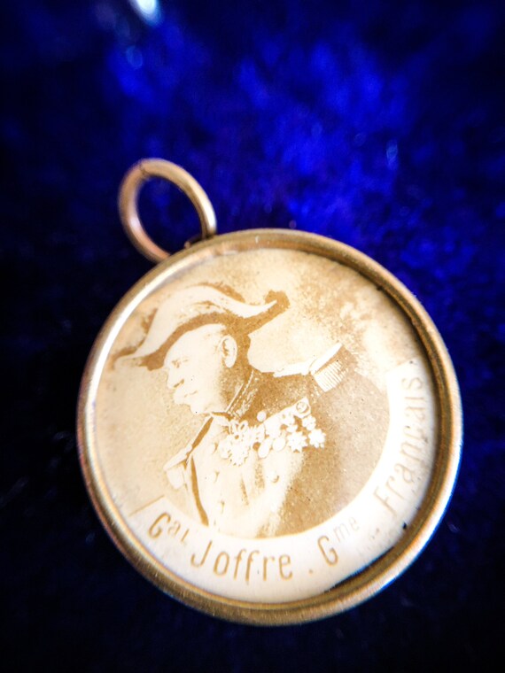 Antique WWI French Double Locket Medal Souvenir P… - image 3