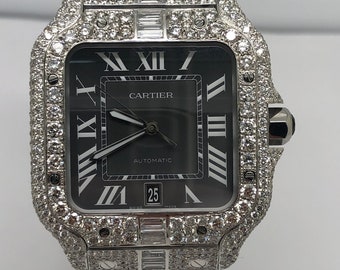 Cartier Santos 40mm Iced Out VVS 