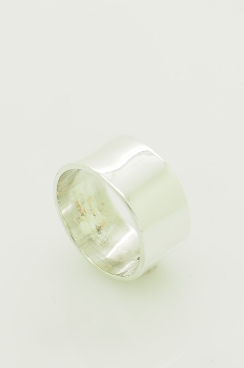 Vintage Solid Sterling Silver925 10mm Wide Wedding Band Ring 7; # 6786