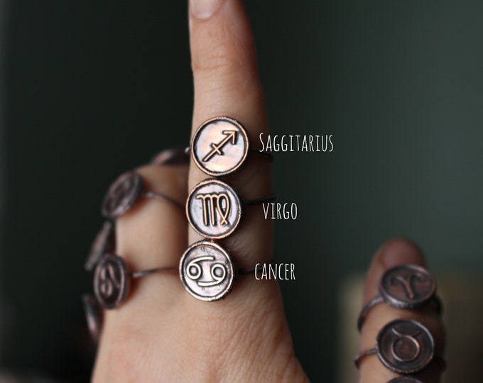 Zodiac Sign Ring, Astrology Rings