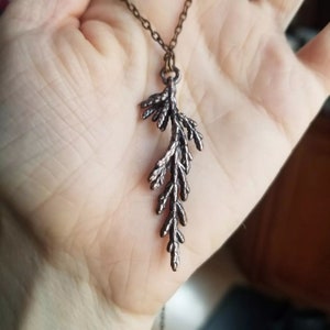 Real Juniper Necklace, Nature Jewelry, Botanical Plant Jewelry, Electroformed Jewelry