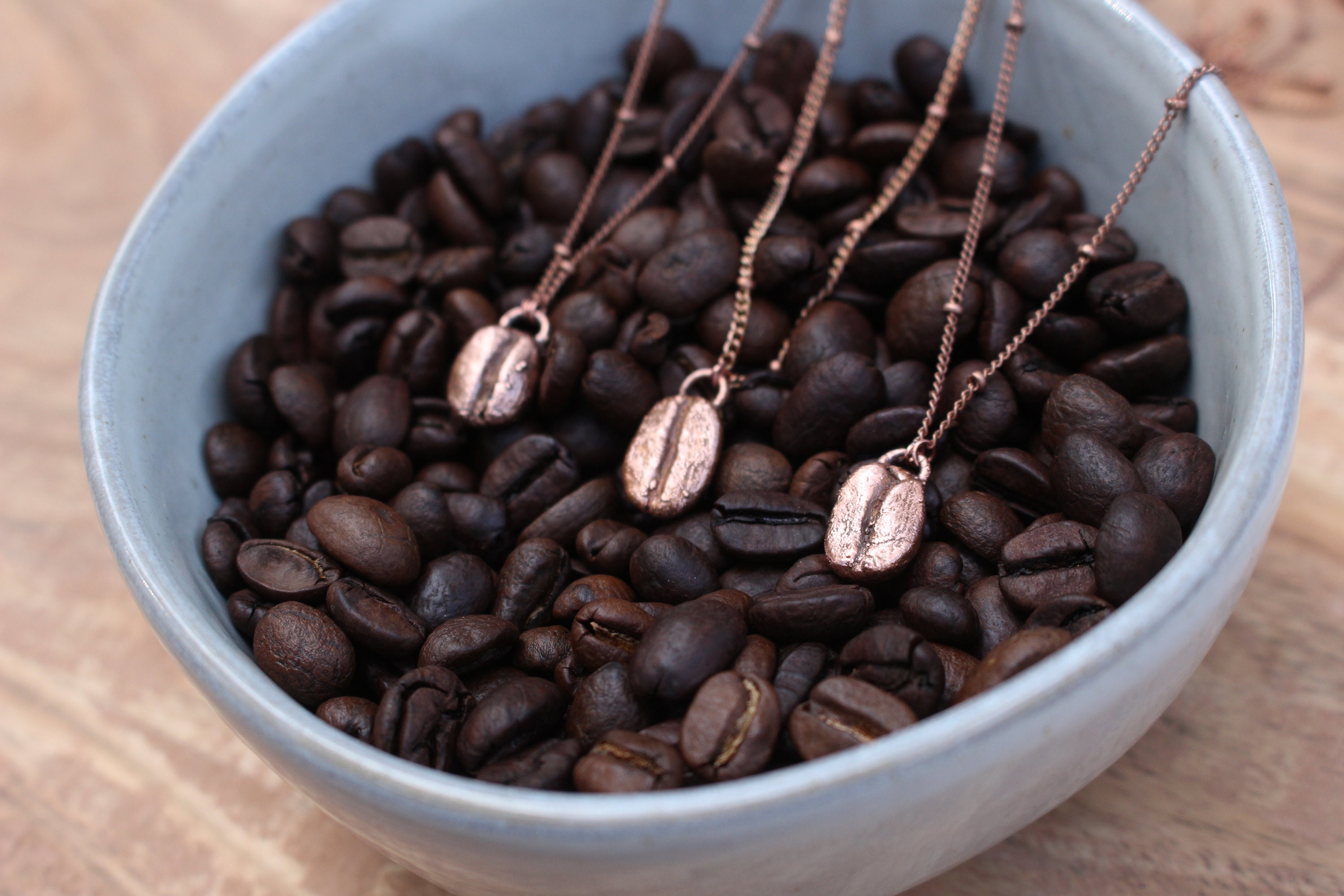 Coffee Bean Necklace - Etsy Coffee Bean Necklace - Etsy