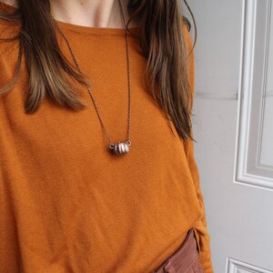 Fall Pumpkin Necklace, Autumn Jewelry image 4