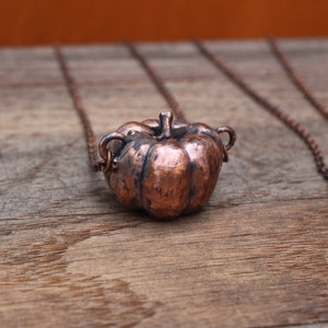 Fall Pumpkin Necklace, Autumn Jewelry image 2