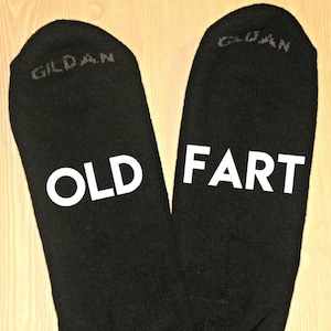 Old Fart Socks, Funny Socks for Men, Fart Socks, Novelty Socks, White Elephant Gift, Gift for Him, Stocking Stuffer