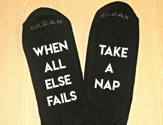 When All Else Fails Socks, Nap Lover Gift, Novelty Socks, Funny Socks, Dad Gifts, Papa Socks