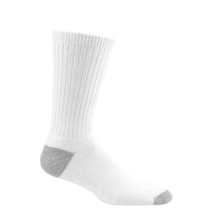 K&ouml;nnte beinhalten: Eine einzelne wei&szlig;e Sportsocke mit geripptem Schaft und grauer Ferse und Spitze. Die Socke besteht aus einem weichen, bequemen Material und ist f&uuml;r den t&auml;glichen Gebrauch konzipiert.