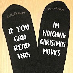Christmas Movie Socks, Christmas Socks, Movie Socks, Stocking Stuffer for Her, Christmas Gift for Mom