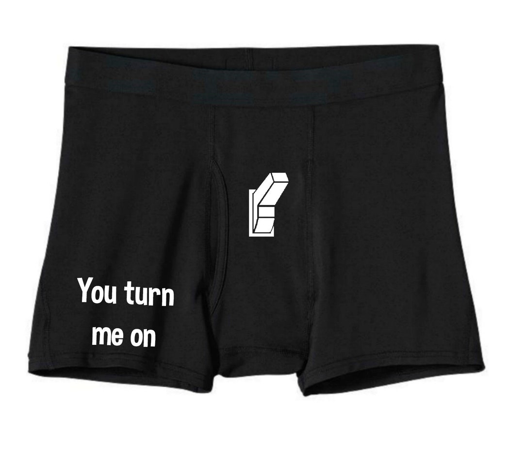 You Turn Me on Boxers, Funny Boxers, Novelty Boxers, Gift for Him, Anniversary Gift, Cotton