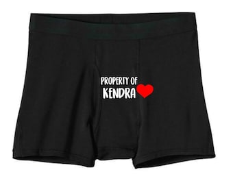 Personalized Property of Boxers, Husband Gift, Gift for Him, Anniversary Gift for Him, Birthday Gift for Him
