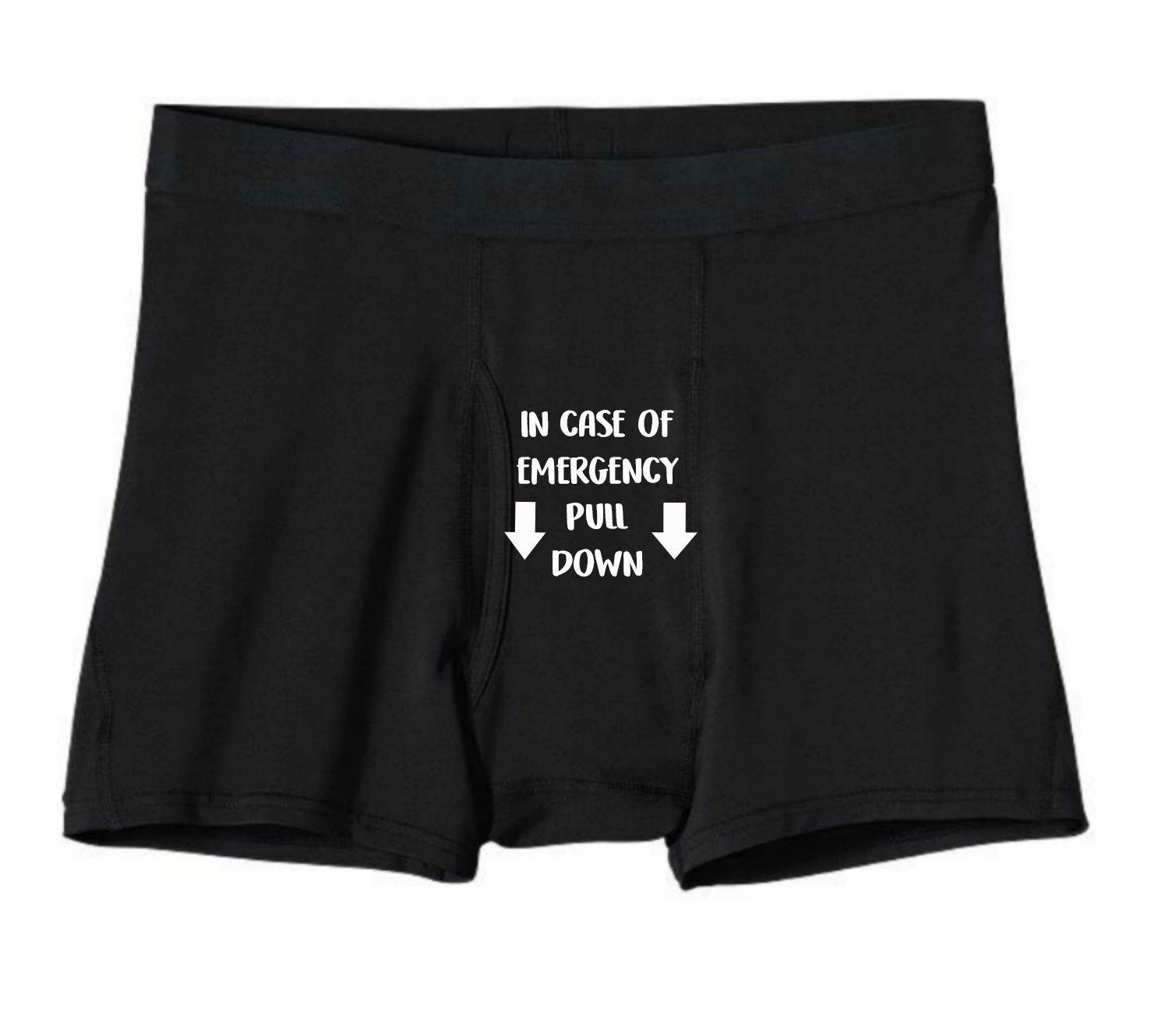 In Case of Emergency Pull Down Boxer Briefs, Funny Boxers, Novelty