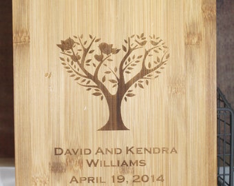 Personalized Laser Engraved Cutting Board - Wedding Gift - Housewarming Gift - Bamboo Cutting Board - Custom Cutting Board