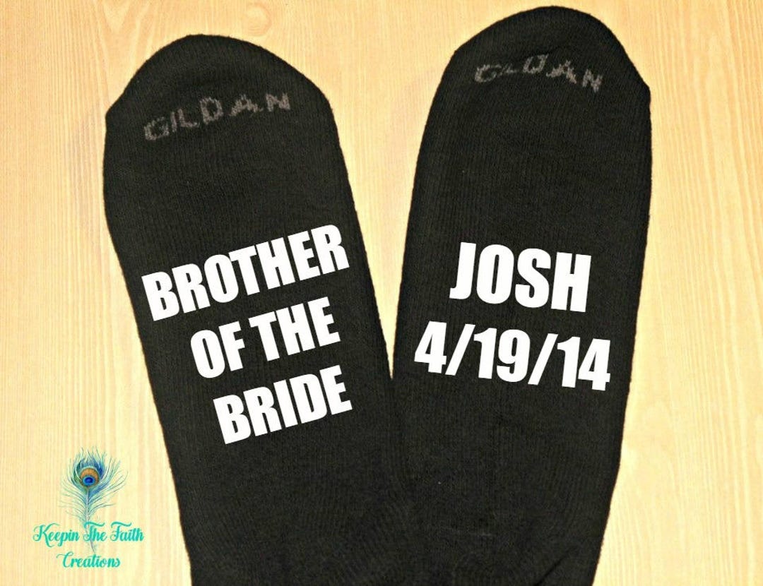 PERSONALIZED WEDDING SOCKS Brother of the Bride Father of - Etsy