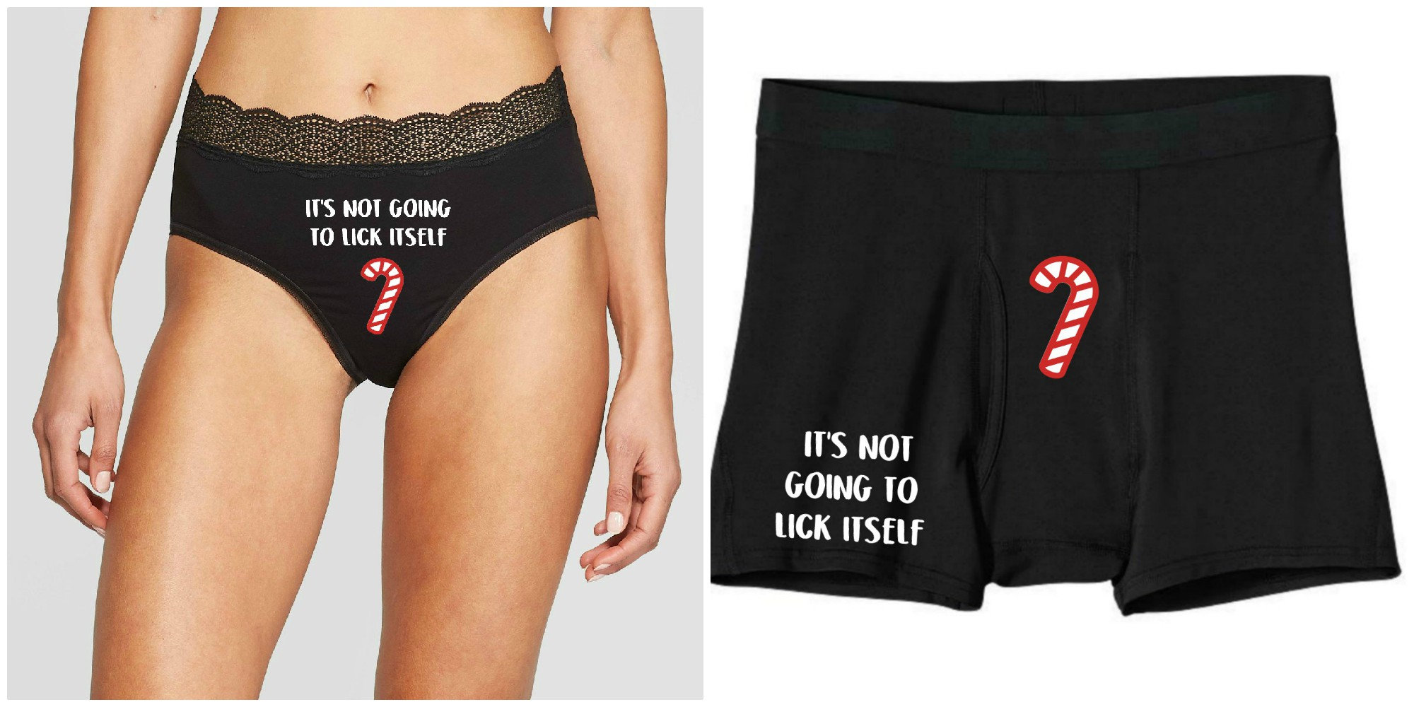 Couples Matching Christmas Underwear His and Hers Novelty Underwear Lick  Itself Funny Christmas Underwear Anniversary Gifts -  Canada