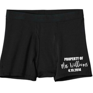 Property Of Boxers - Personalized Boxers - Groom Gift - Honeymoon Underwear - Wedding Underwear - Gift for Him - Anniversary Gift