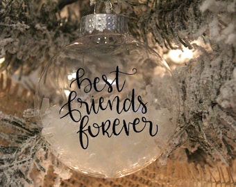 Best Friends Forever Ornament, Best Friend Gift for Long Distance,  BFF Ornament, Friend Moving Away Gift, Best Friend Gifts