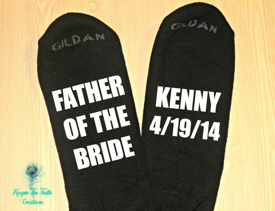 PERSONALIZED WEDDING SOCKS Brother of the Bride Father of | Etsy