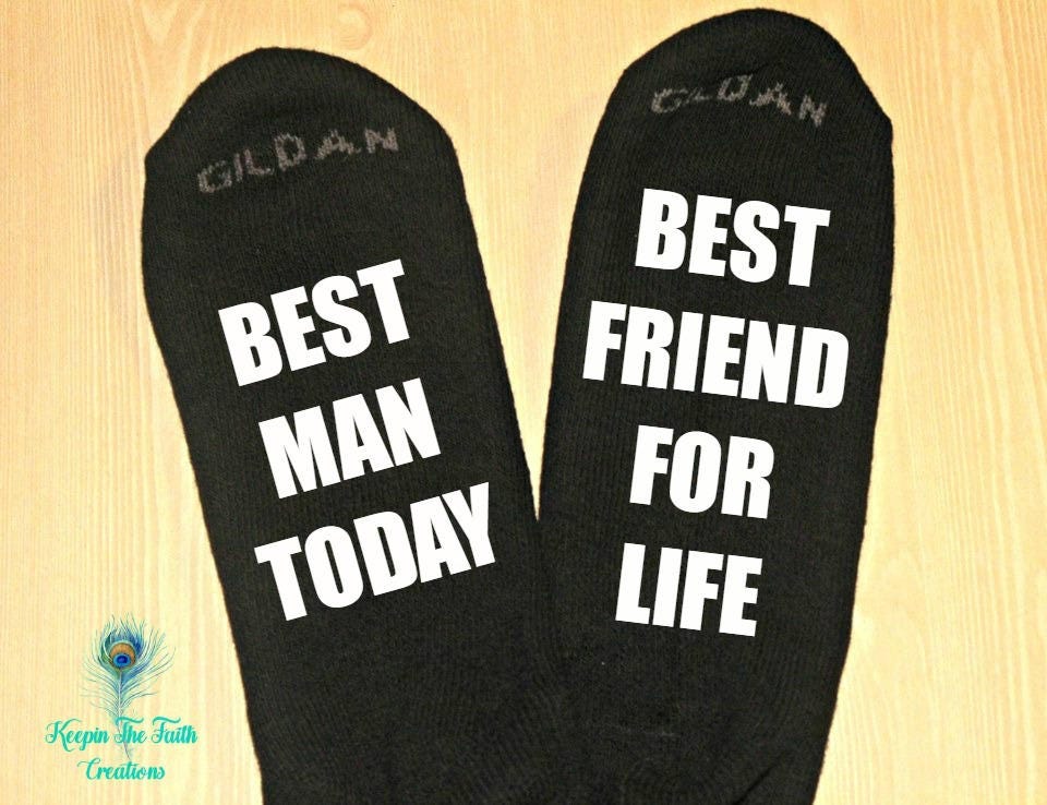 BEST MAN SOCKS Wedding Socks Groom Socks Best Man Etsy