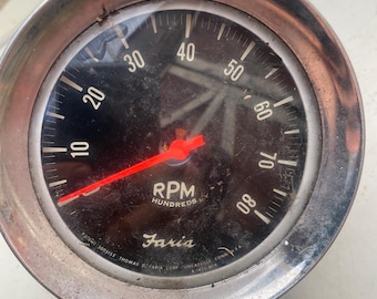 Farina RPM Tachometer Gauge. Vintage Antique. USA