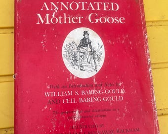 The Annotated Mother Goose Book by William S. Baring. Vintage, Antique  Children’s Book. Free USPS Shipping.