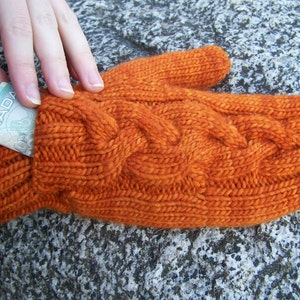 Mittens with a Pocket Knitting Pattern. Subway Mittens, Mittens with a Secret Pocket