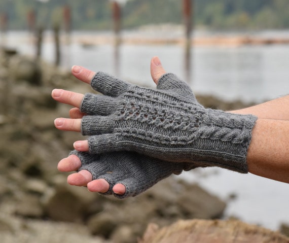Fingerless Gloves Pattern Celtic Cable and Lace. Eventide Fingerless Gloves Etsy UK